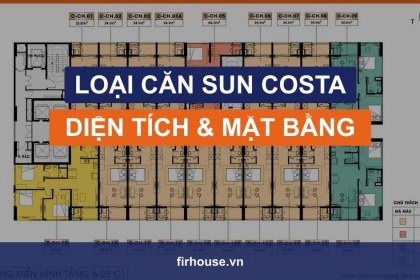 Các loại căn hộ Sun Costa Residence Đà Nẵng: diện tích, mặt bằng và view