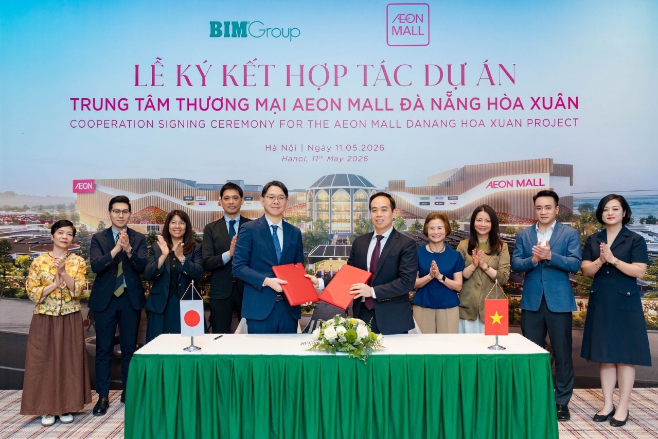 Lễ ký kết hợp tác dự án AEON Mall Đà Nẵng Hòa Xuân (BIM Group – AEONMALL Việt Nam, 11/5/2026)