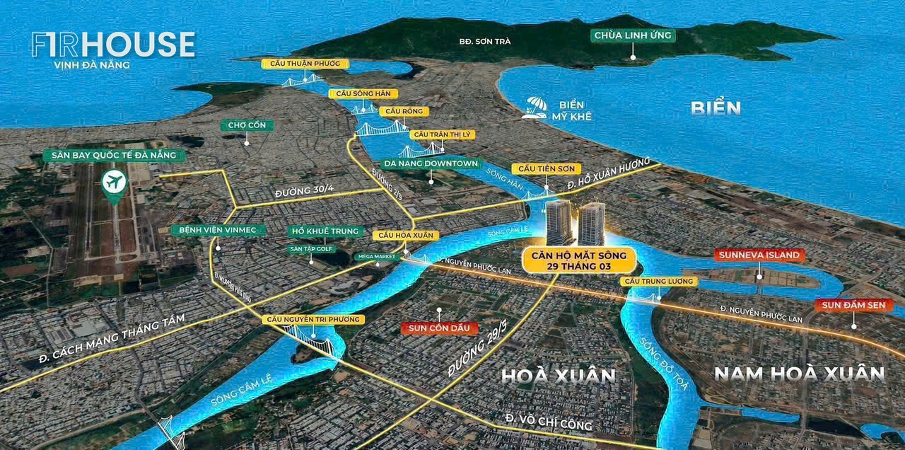 Bản đồ vị trí S-Light Tower Đà Nẵng tại Hoà Xuân