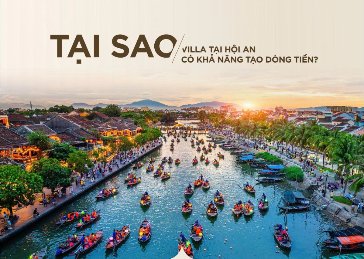 Dòng khách quốc tế và hệ sinh thái du lịch Hội An là nền tảng tạo dòng tiền cho villa (nguồn: bộ tài liệu dự án)