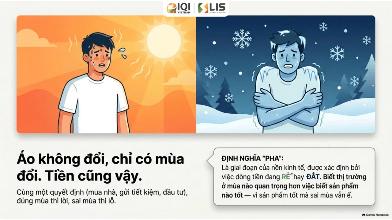 Áo không đổi, chỉ có mùa đổi — tiền cũng vậy: đúng mùa thì lời, sai mùa thì lỗ