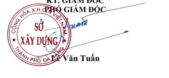 Con dấu và chữ ký xác nhận của Sở Xây dựng TP. Đà Nẵng trên văn bản 17293/SXD-QLN