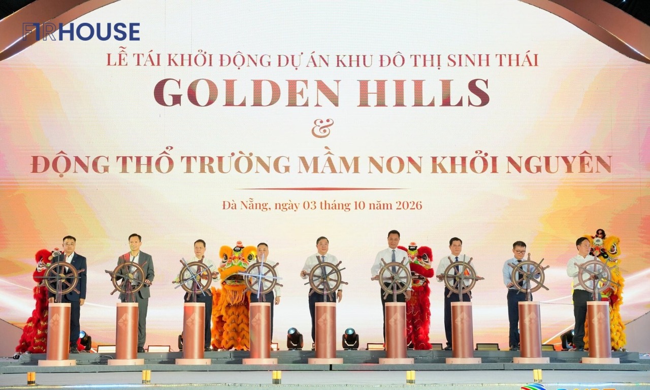 Lễ tái khởi động dự án Khu đô thị sinh thái Golden Hills và động thổ Trường Mầm non Khởi Nguyên, Đà Nẵng, 3/10/2026
