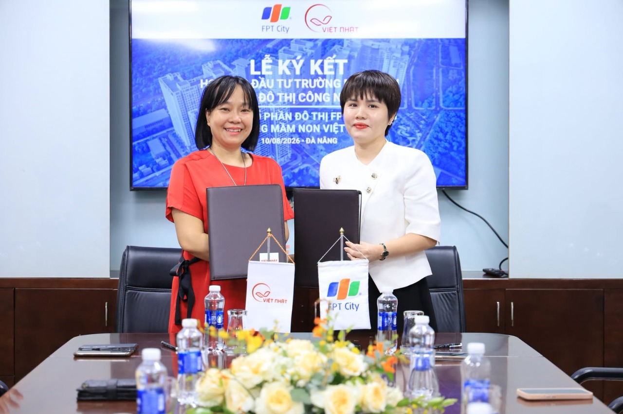 Lễ ký kết hợp tác giữa Đô thị FPT Đà Nẵng và Trường Mầm non Việt Nhật, ngày 10/8/2026.
