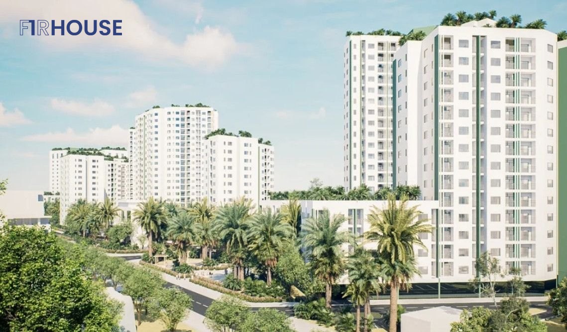 Phối cảnh dự án nhà ở xã hội tại khu tái định cư Hòa Hiệp 4, Đà Nẵng