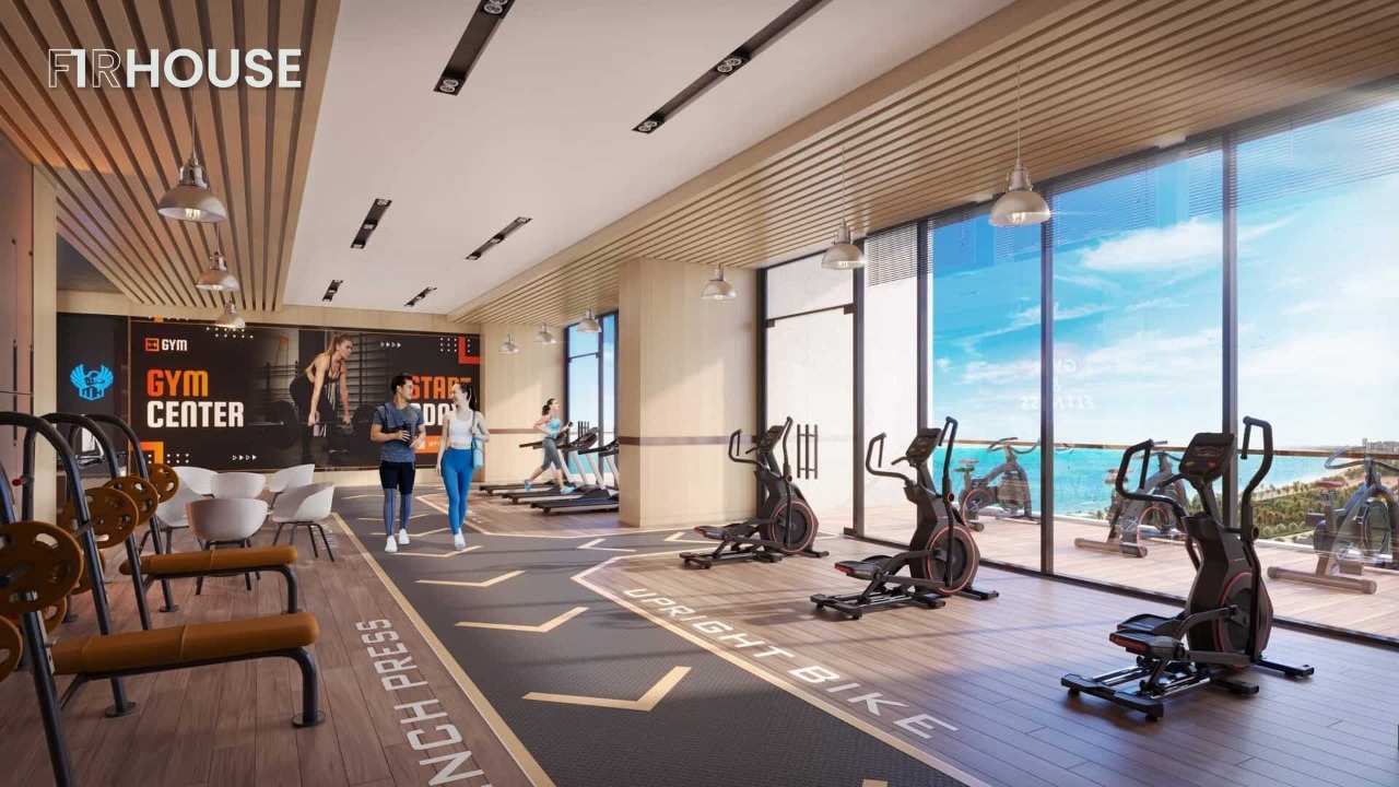 Tiện ích gym trong tòa nhà — điểm cộng giúp Sun Costa hút khách thuê chất lượng.