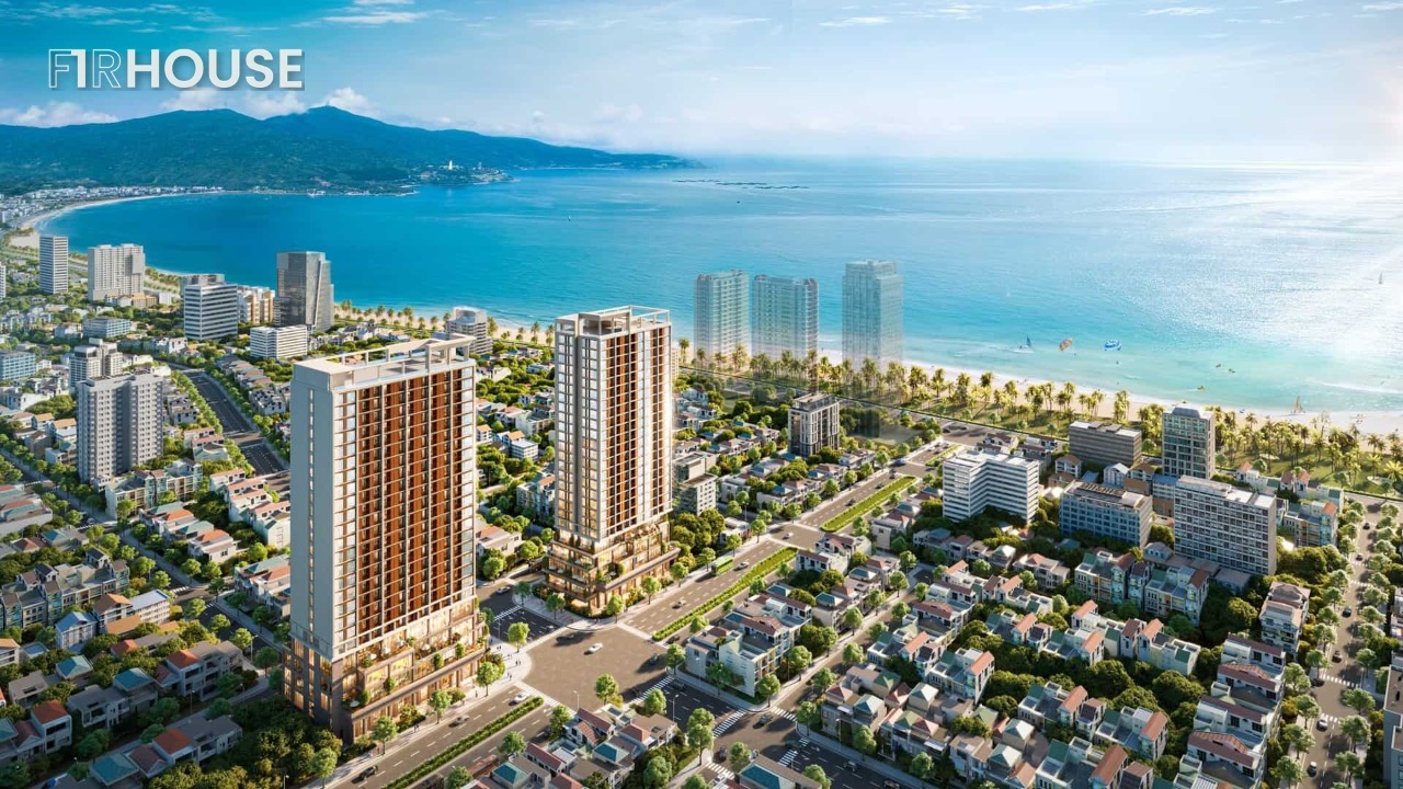 View cầu Sông Hàn và biển từ Sun Costa Residence — vị trí trung tâm du lịch Sơn Trà.