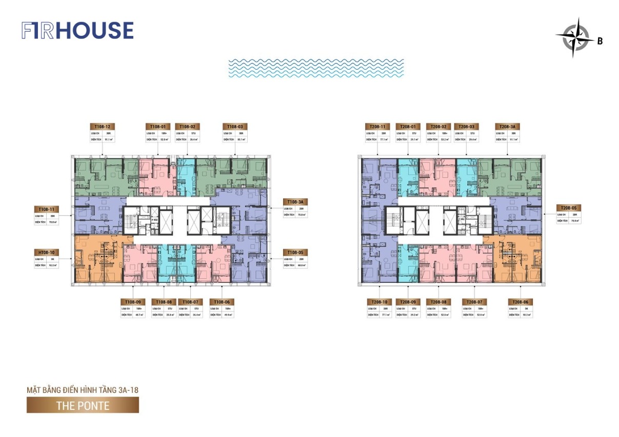 Mặt bằng tầng 3A–18 – Sun Ponte Residence Đà Nẵng