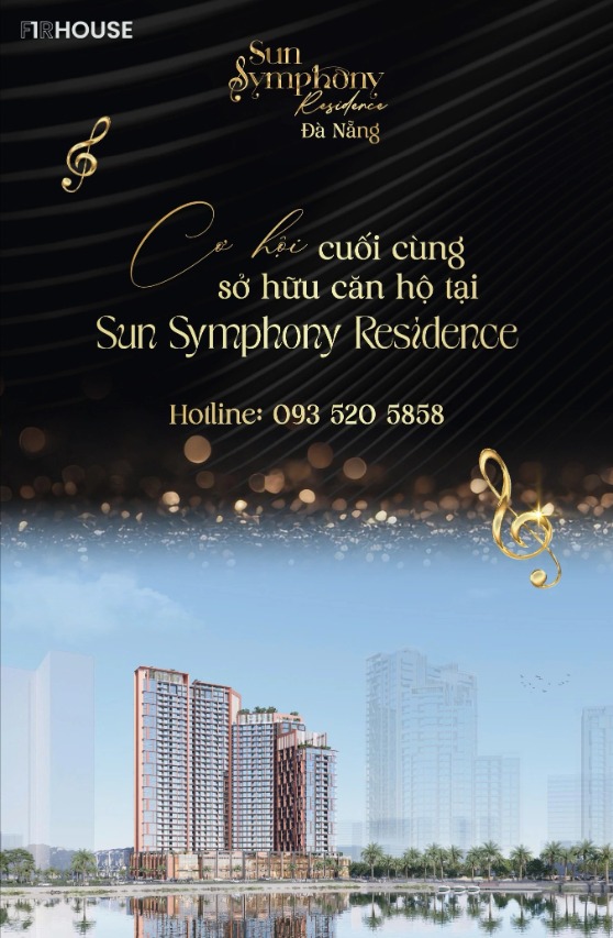 Các tòa căn hộ Sun Symphony Residence vươn cao bên bờ sông Hàn.