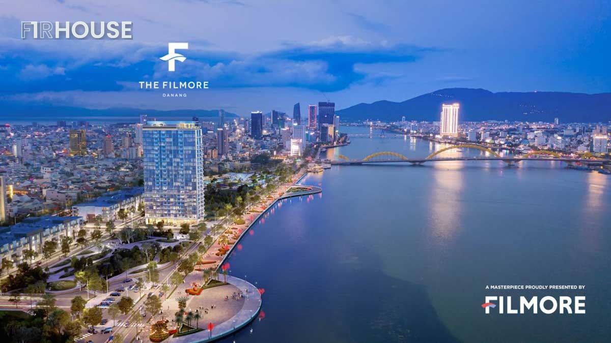 Phối cảnh The Filmore Đà Nẵng mặt tiền Bạch Đằng, nhìn ra sông Hàn.