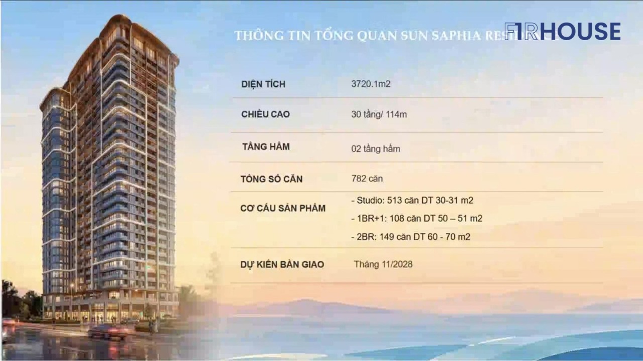Thông tin tổng quan dự án: 30 tầng, 114 m, 2 tầng hầm, bàn giao dự kiến 11/2028
