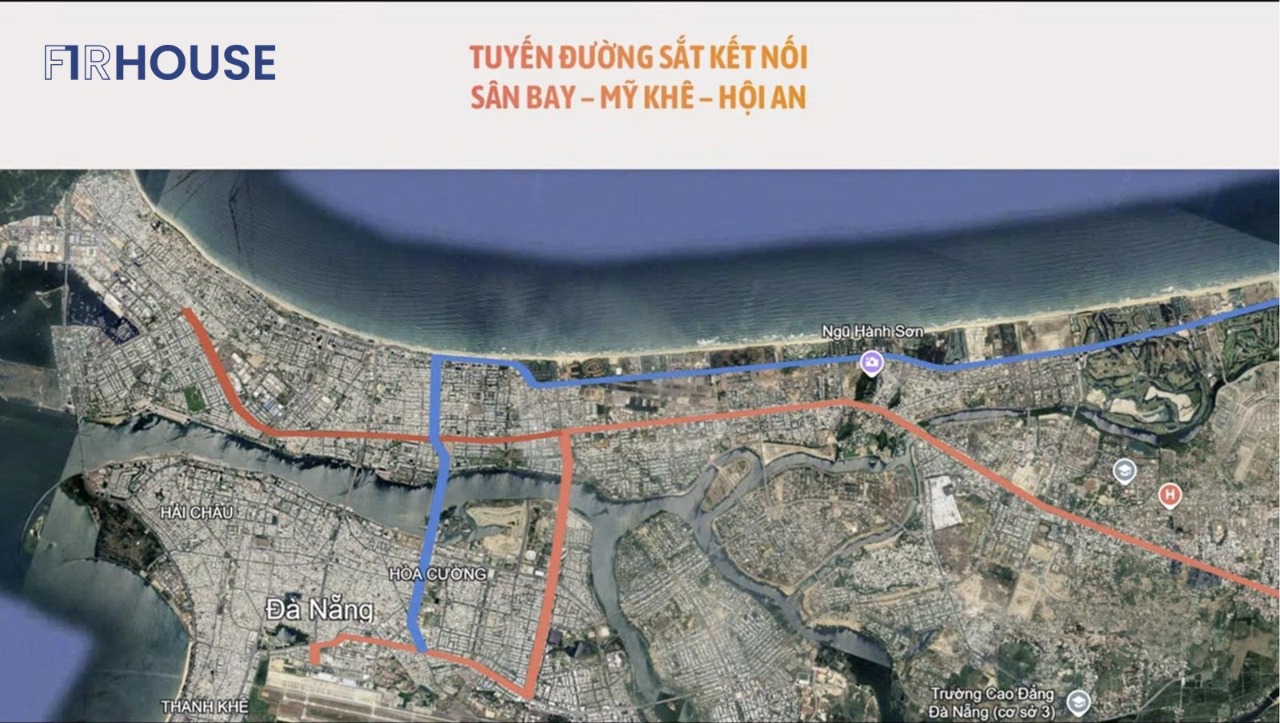 Tuyến đường sắt đô thị kết nối sân bay – Mỹ Khê – Hội An theo giới thiệu của dự án