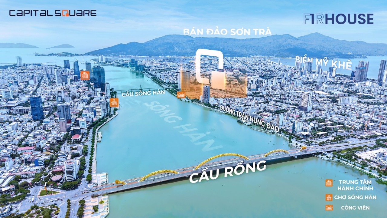 Vị trí Capital Square mặt tiền sông Hàn, quận Sơn Trà