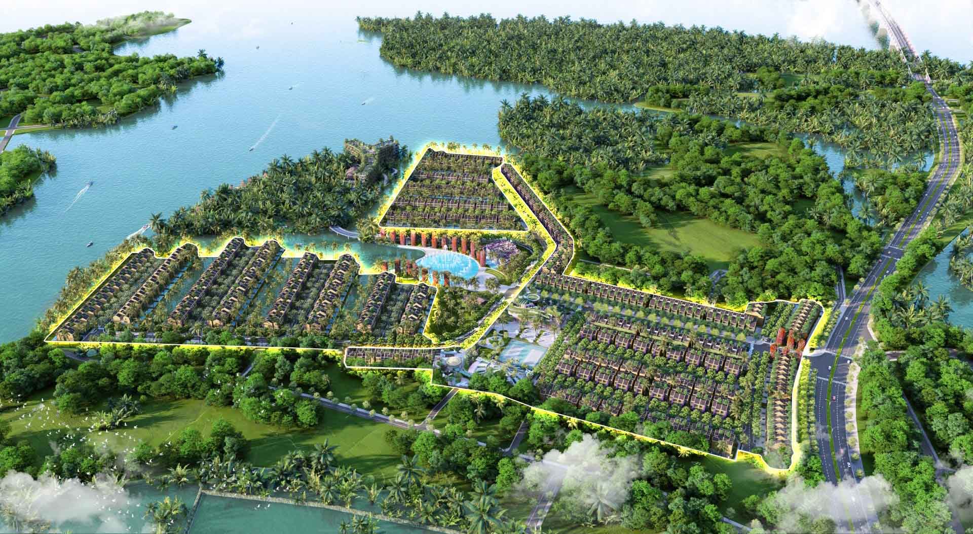 Toàn cảnh dự án Casamia Blanca Hội An nhìn từ trên cao